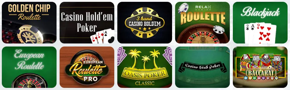 Giochi da tavolo al ZENITBET CASINO